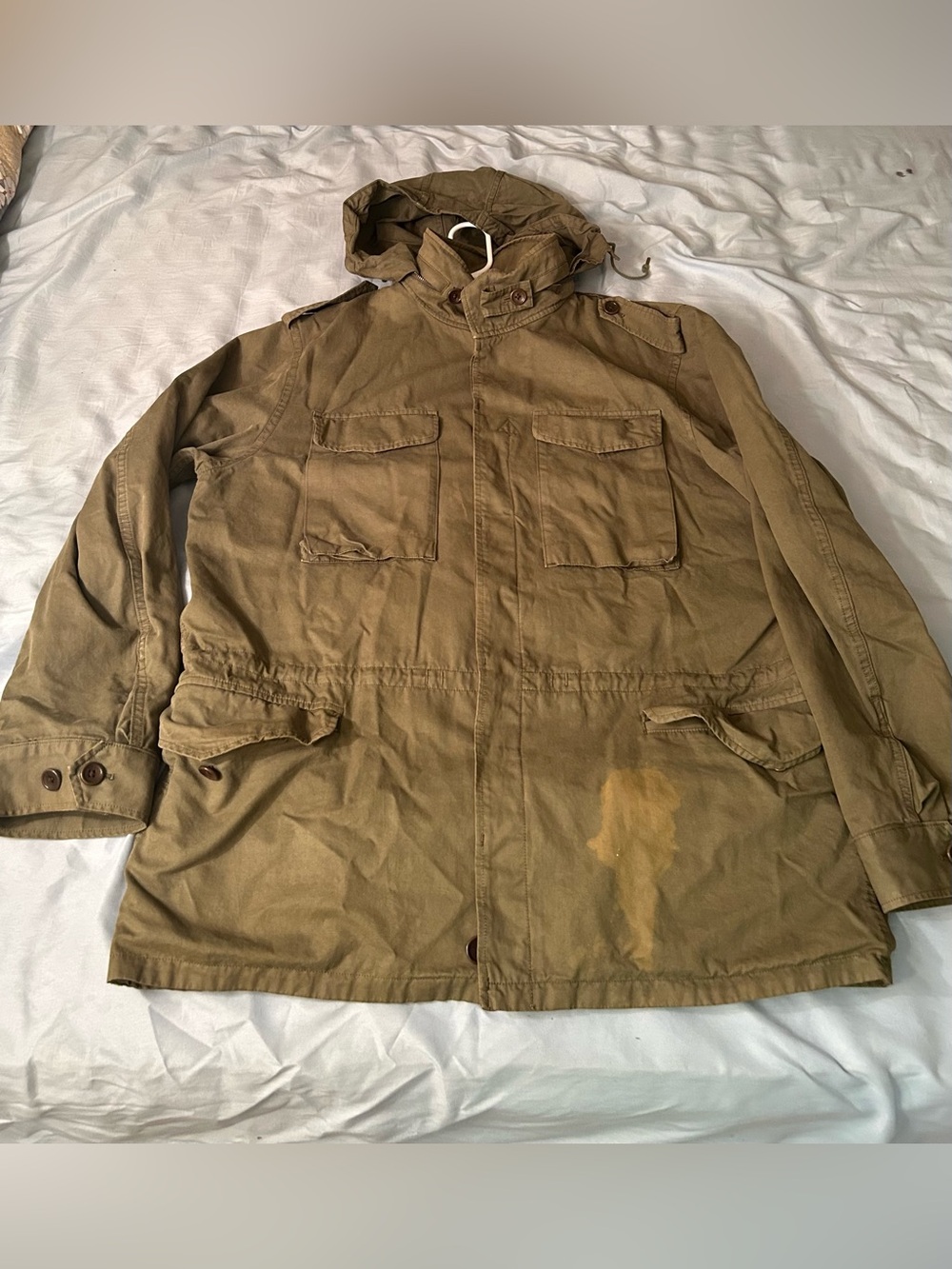 vintage-style M-65 military field jacket from Banana Republic XL flawed